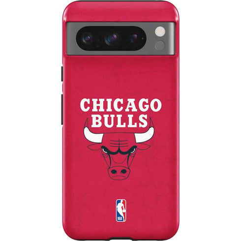 NBA Chicago Bulls Red Distressed Google Pixel 8 Pro Impact Case
